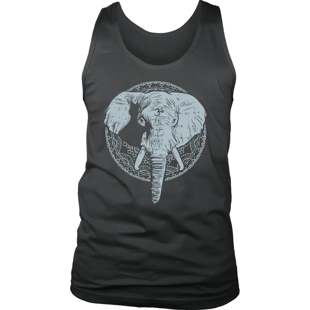 Om Elephant T-shirt, Elephant Mandala T-shirt, Yoga Gift, Meditation Shirt, Elephant T-shirt