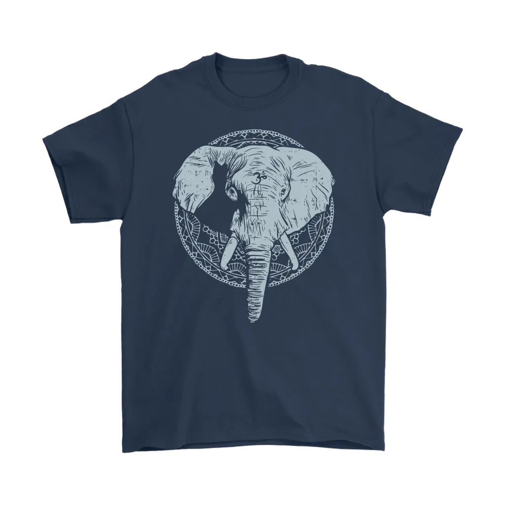 Om Elephant T-shirt, Elephant Mandala T-shirt, Yoga Gift, Meditation Shirt, Elephant T-shirt