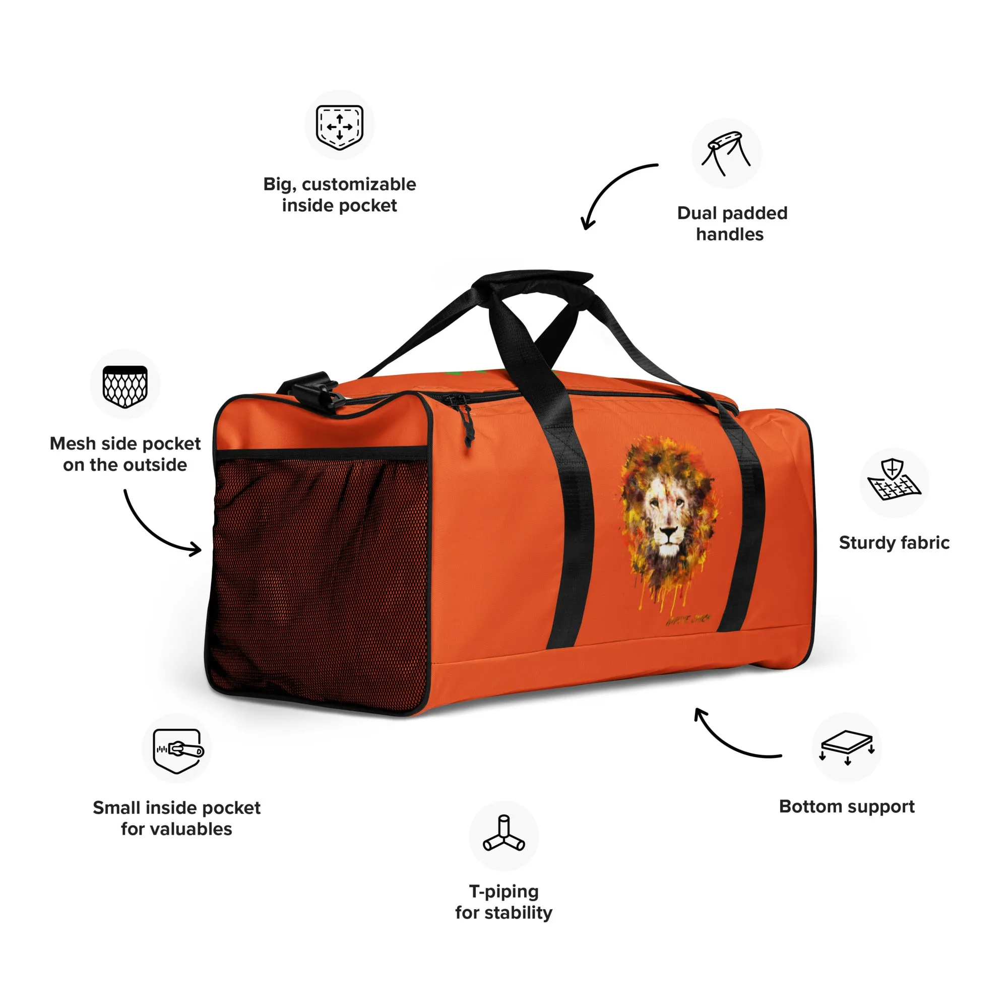 Orange Duffle Bag - OG Hippie Chick