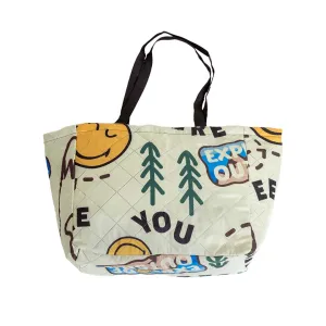 OUTSIDE X SMILEY TOTE BAG