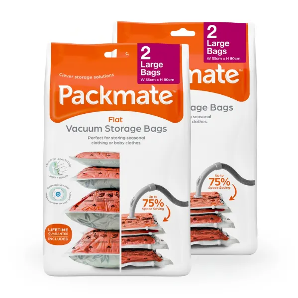 Packmate LARGE Flat Vacuum Storage Bags (55x80cm)