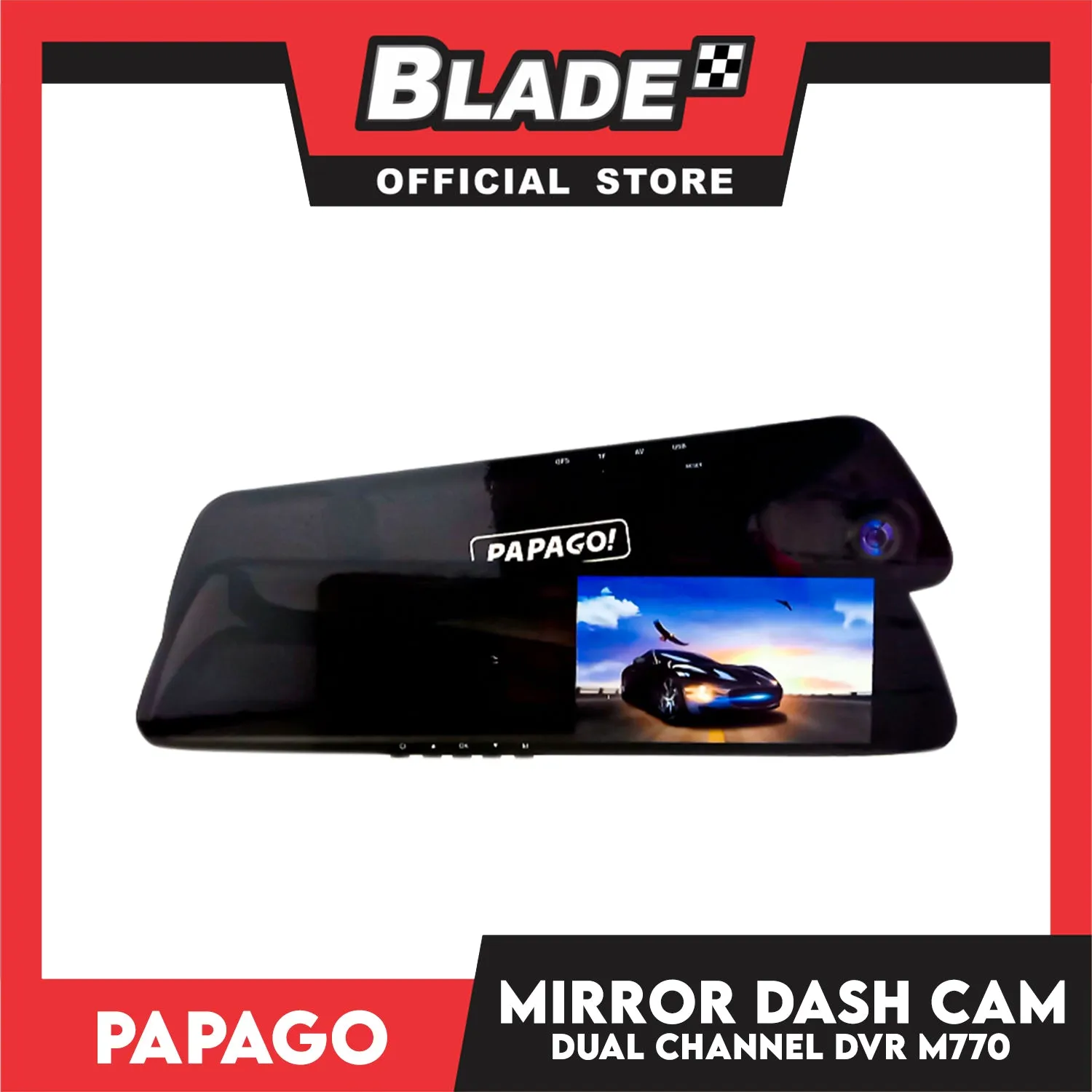 Papago Dual Channel Mirror Dash Cam M770