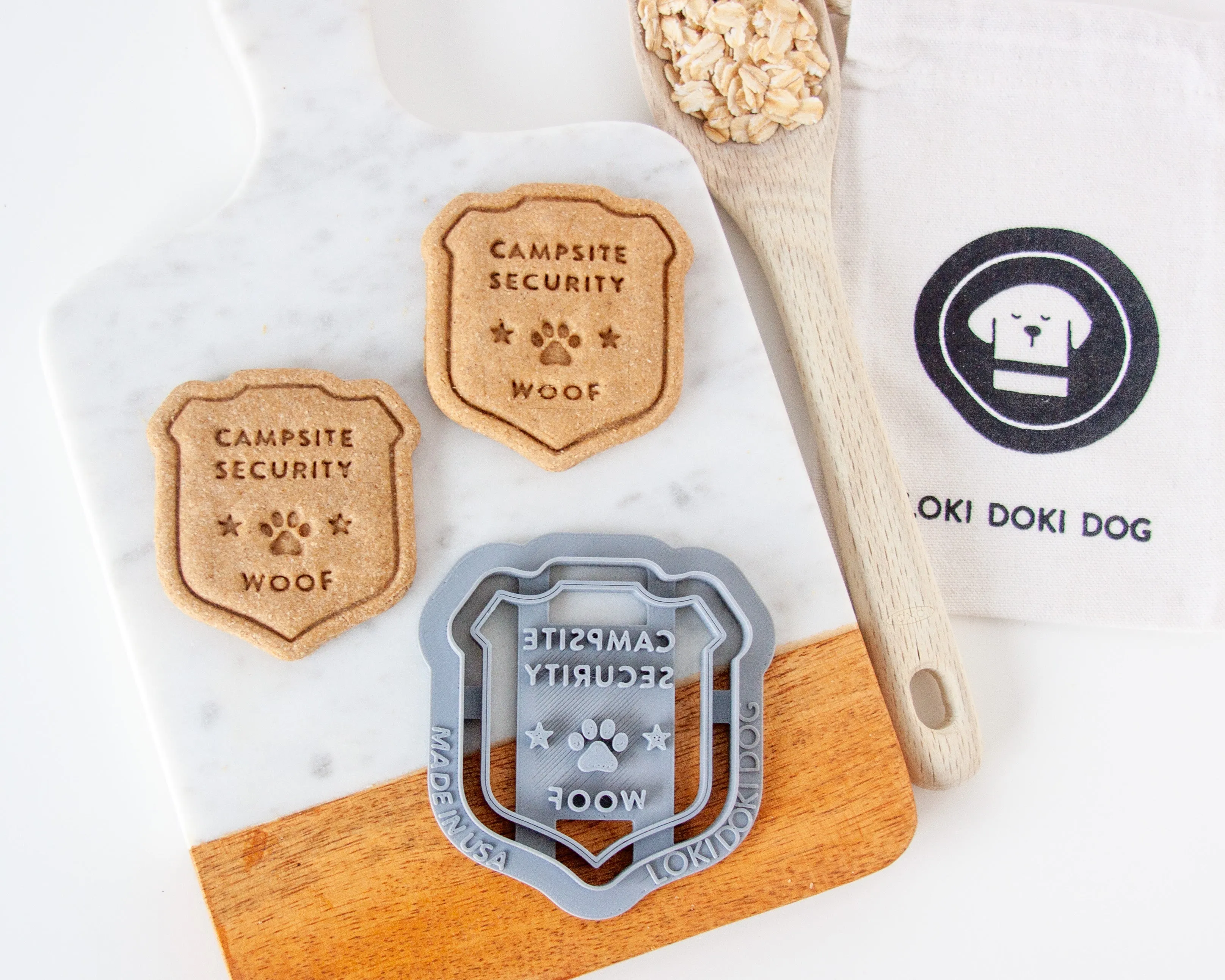 Park Badge "Campsite Security" Dog Cookie Cutter