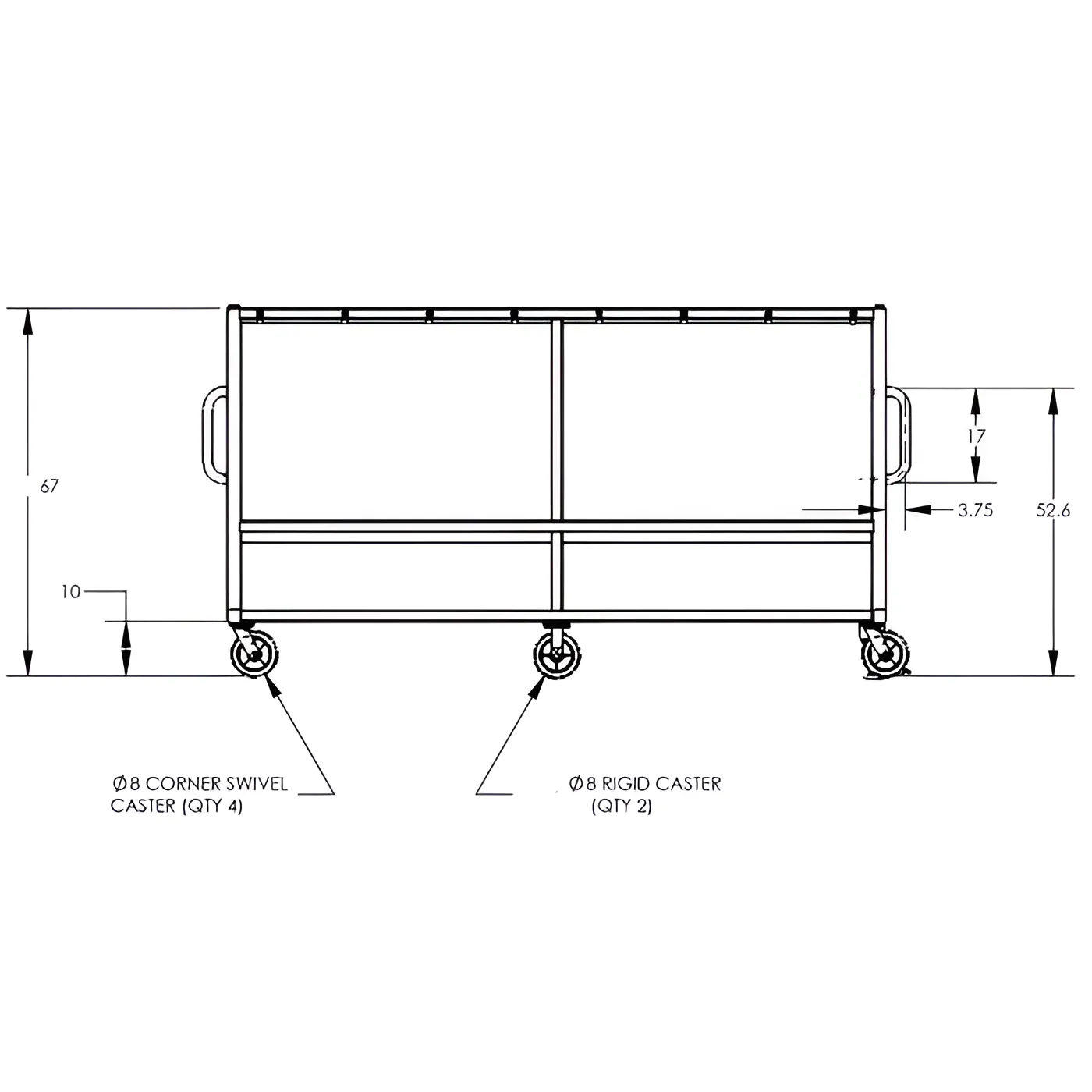 Parts Cart | 120'' | 5×10'' | Pockets | Valley Craft