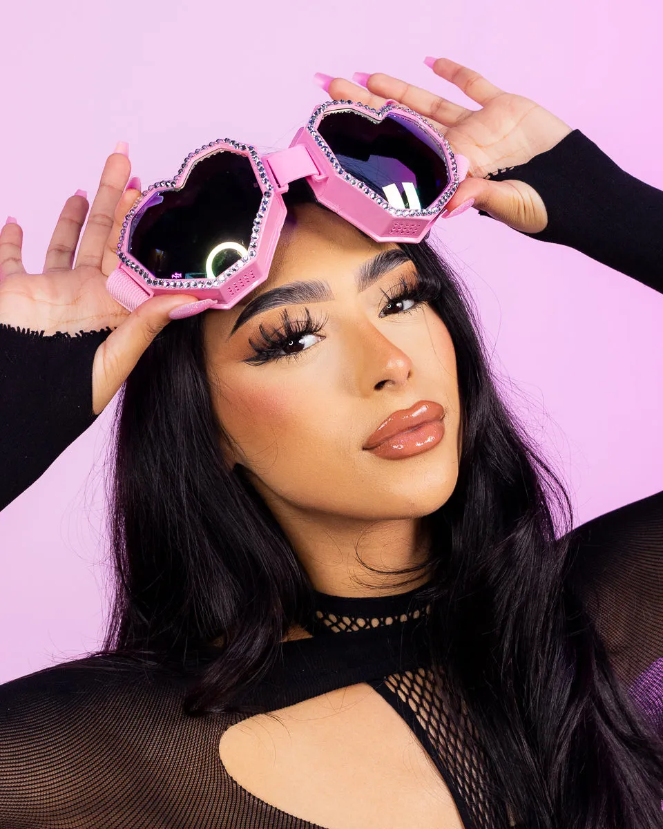 Pink I Heart U Goggles