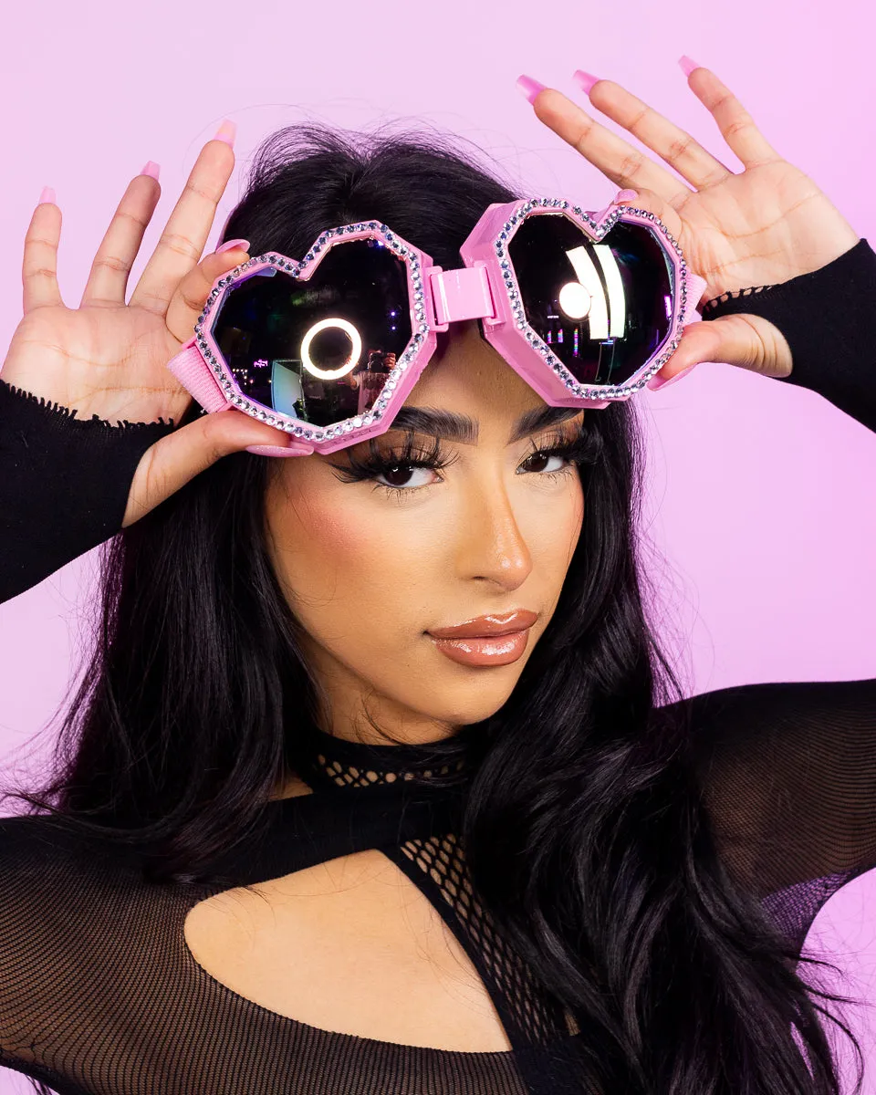 Pink I Heart U Goggles