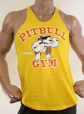 Pitbull Gym Bodybuilding Clothing 100% COTTON Stone Stringer Graphic Tank Top