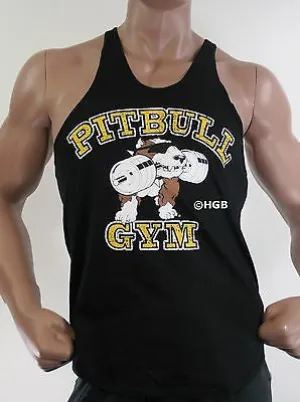 Pitbull Gym Bodybuilding Clothing 100% COTTON Stone Stringer Graphic Tank Top