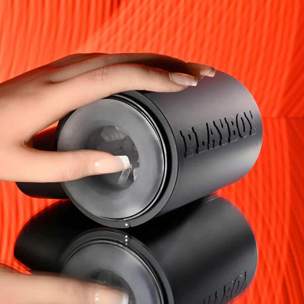 Playboy Pleasure Come Along - Vibrating Stroker - Black