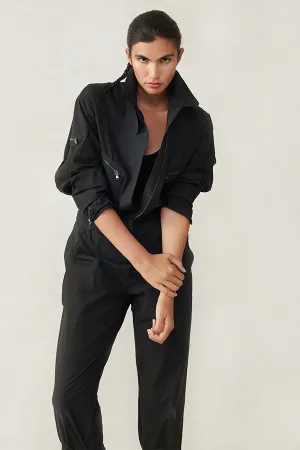 Poplin Zippered Jumpsuit