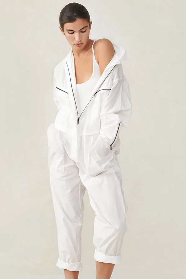 Poplin Zippered Jumpsuit