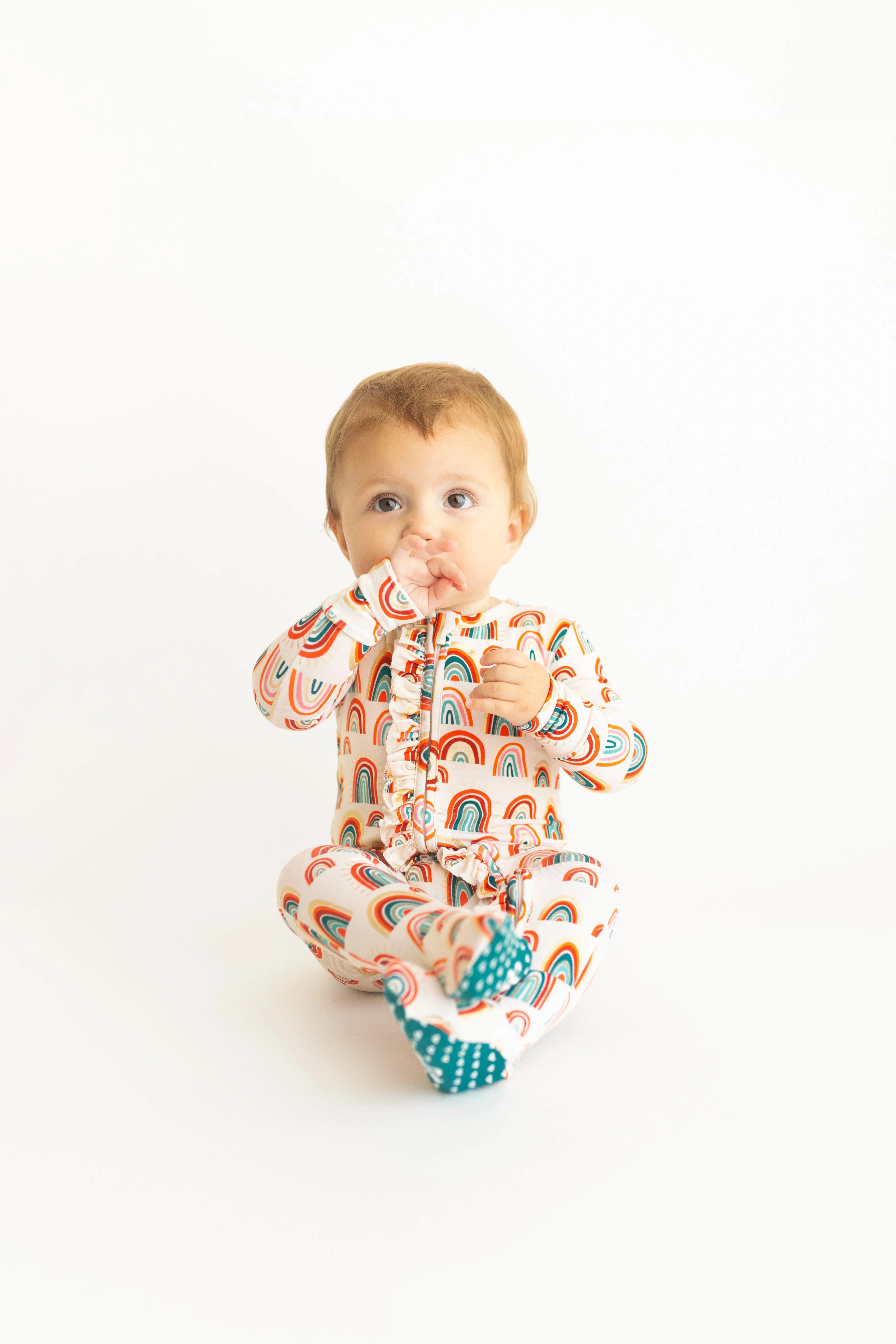 Posh Peanut Skyla Ruffled Zippered Footie