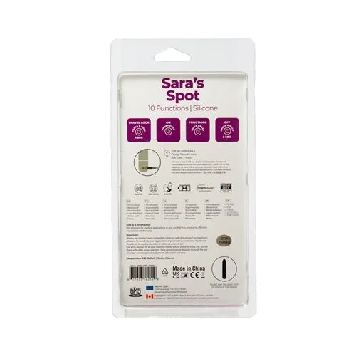 Powerbullet Saras Spot 4in 10 Function Bullet Purple