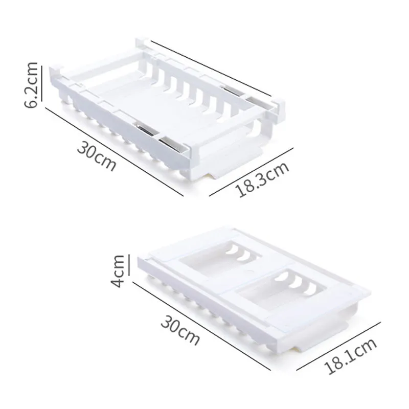 [Practical Gift] Home Hanging Telescopic Rail Storage Rack for Ziplock Bag