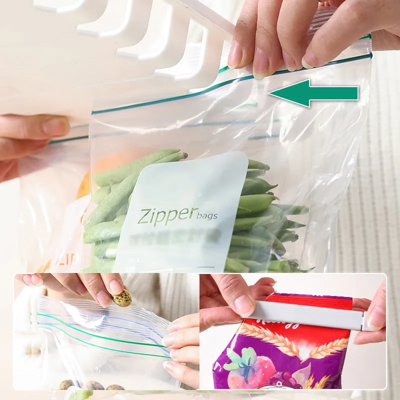 [Practical Gift] Home Hanging Telescopic Rail Storage Rack for Ziplock Bag