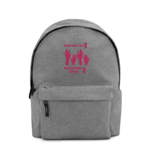 Praises Up Embroidered Backpack