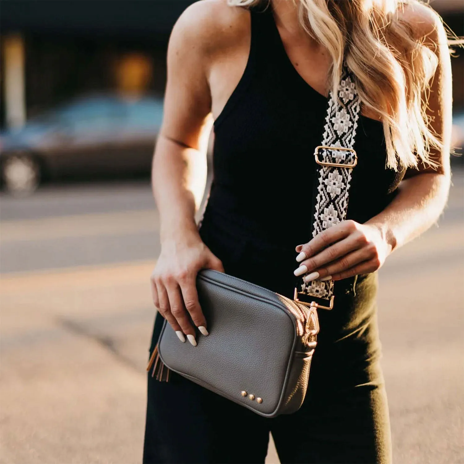 Pretty Simple Willow Camera Crossbody Bag Gray