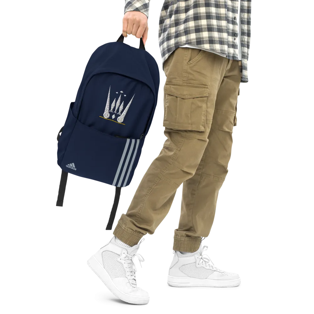 Purple Rich Apparel | White On Navy Adidas Backpack
