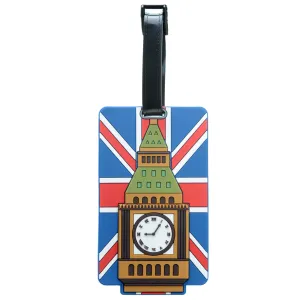 PVC Luggage Tag - London Souvenir Union Jack Big Ben