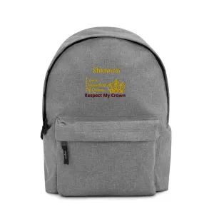 Queen Embroidered Backpack