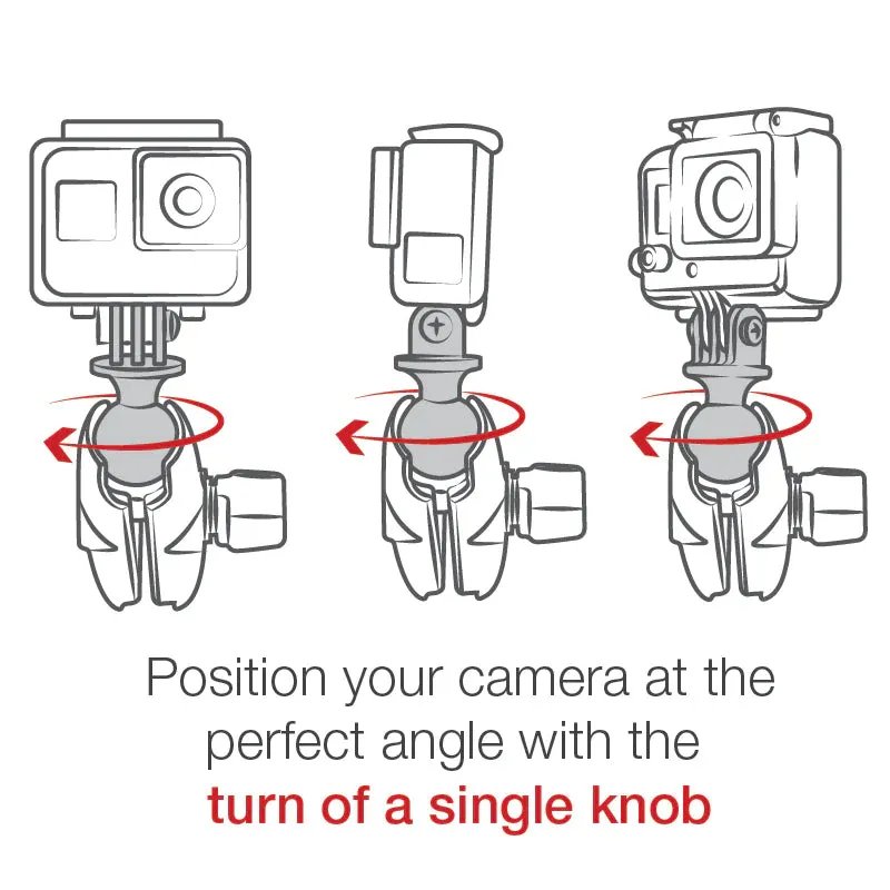 RAM® Strap Clamp Mount with Universal Action Camera Adapter (RAM-B-108-GOP1U)