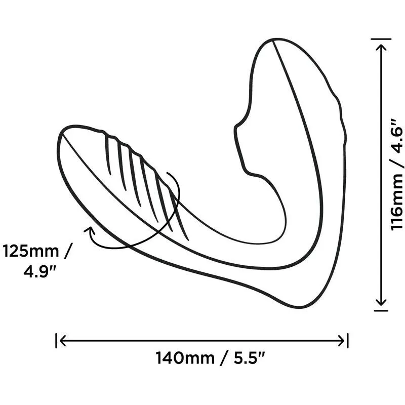 Reverb Double Trouble Clitoral Suction and G-Spot Stimulator Romp