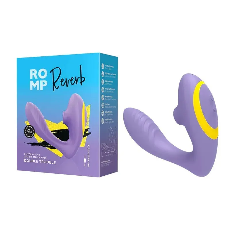 Reverb Double Trouble Clitoral Suction and G-Spot Stimulator Romp