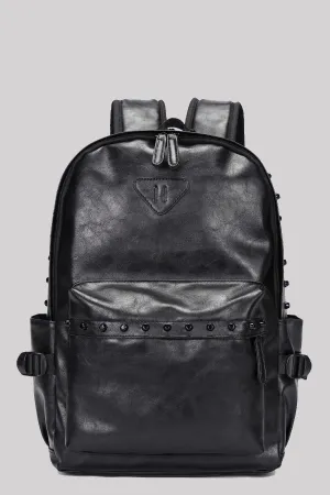 Ro Rox Sid Studded Punk Goth PU Laptop Backpack