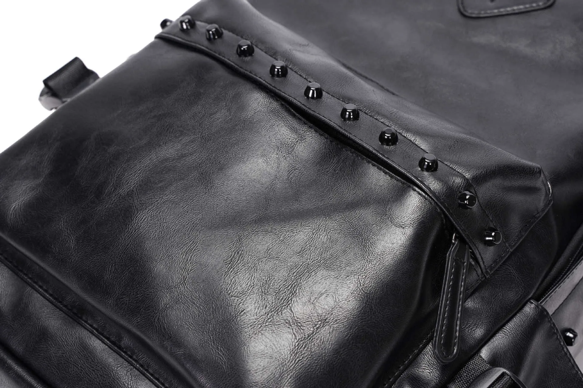 Ro Rox Sid Studded Punk Goth PU Laptop Backpack