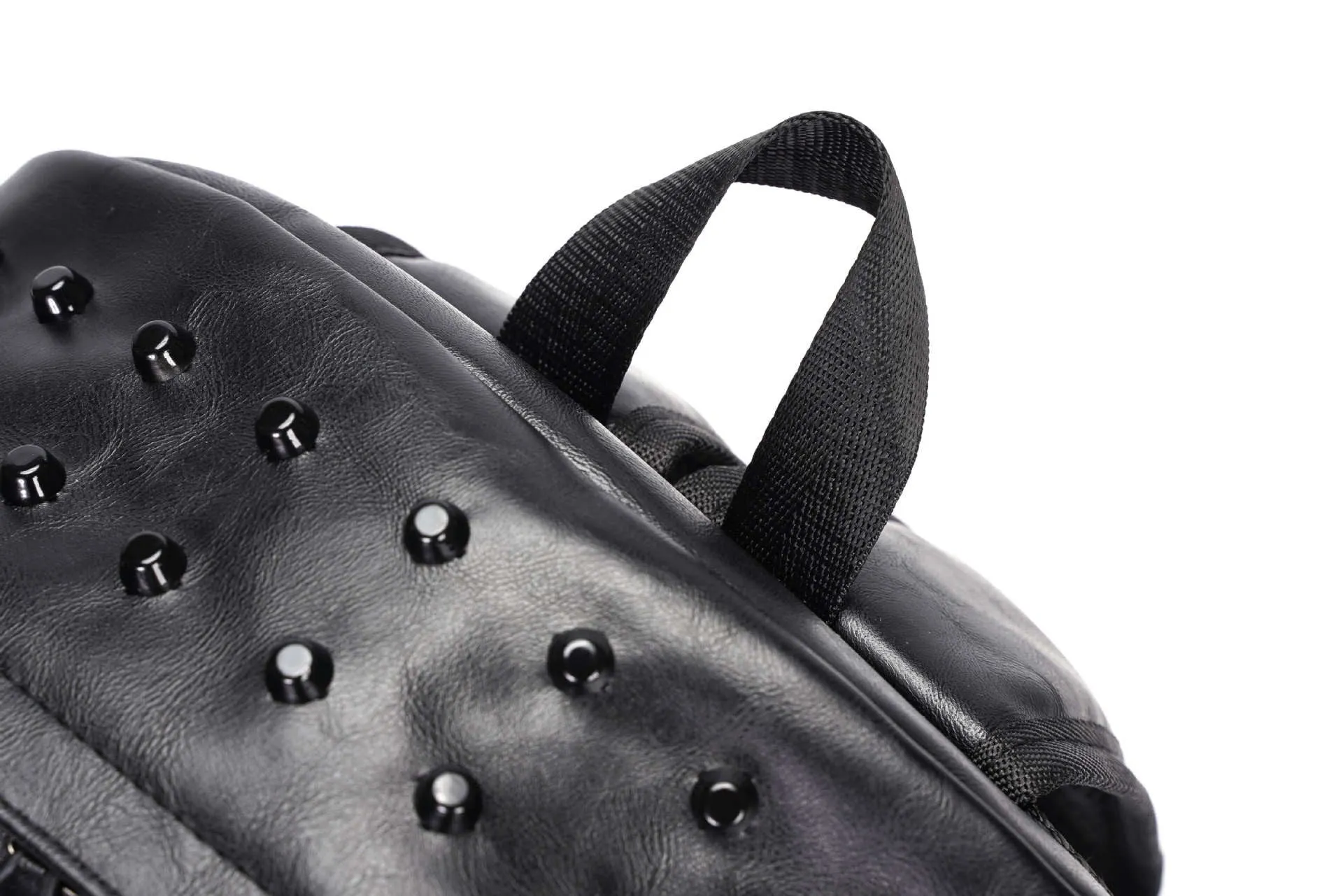 Ro Rox Sid Studded Punk Goth PU Laptop Backpack