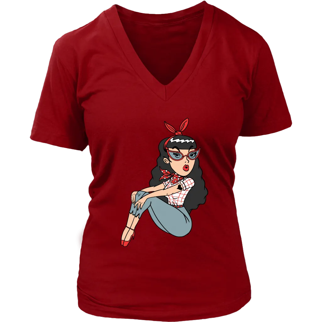 Rockabilly Girl T-shirt, Rockabilly Gift, Rockabilly Girl Shirt, Cute Girl T-shirt, Rockabilly Music Fan Gift