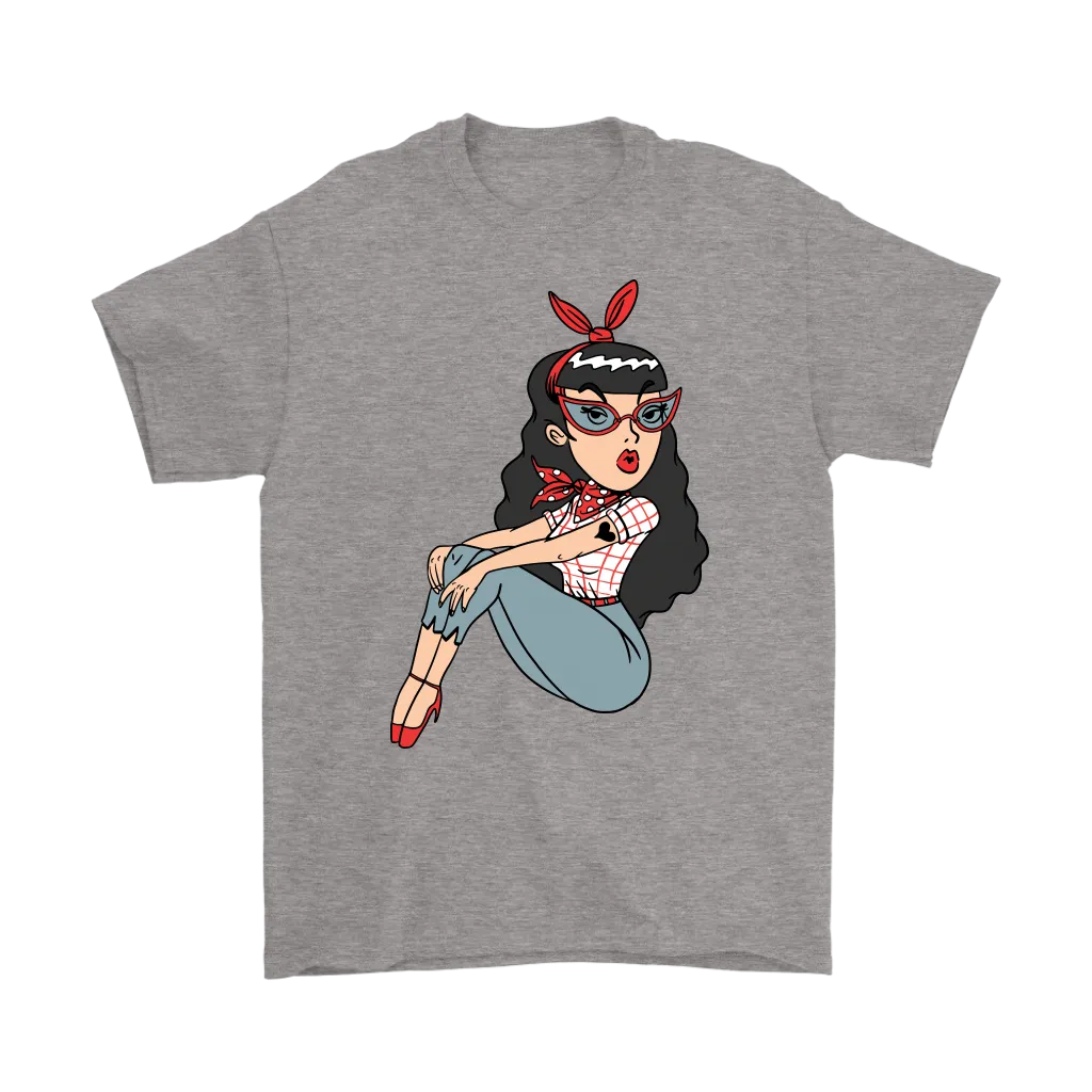 Rockabilly Girl T-shirt, Rockabilly Gift, Rockabilly Girl Shirt, Cute Girl T-shirt, Rockabilly Music Fan Gift