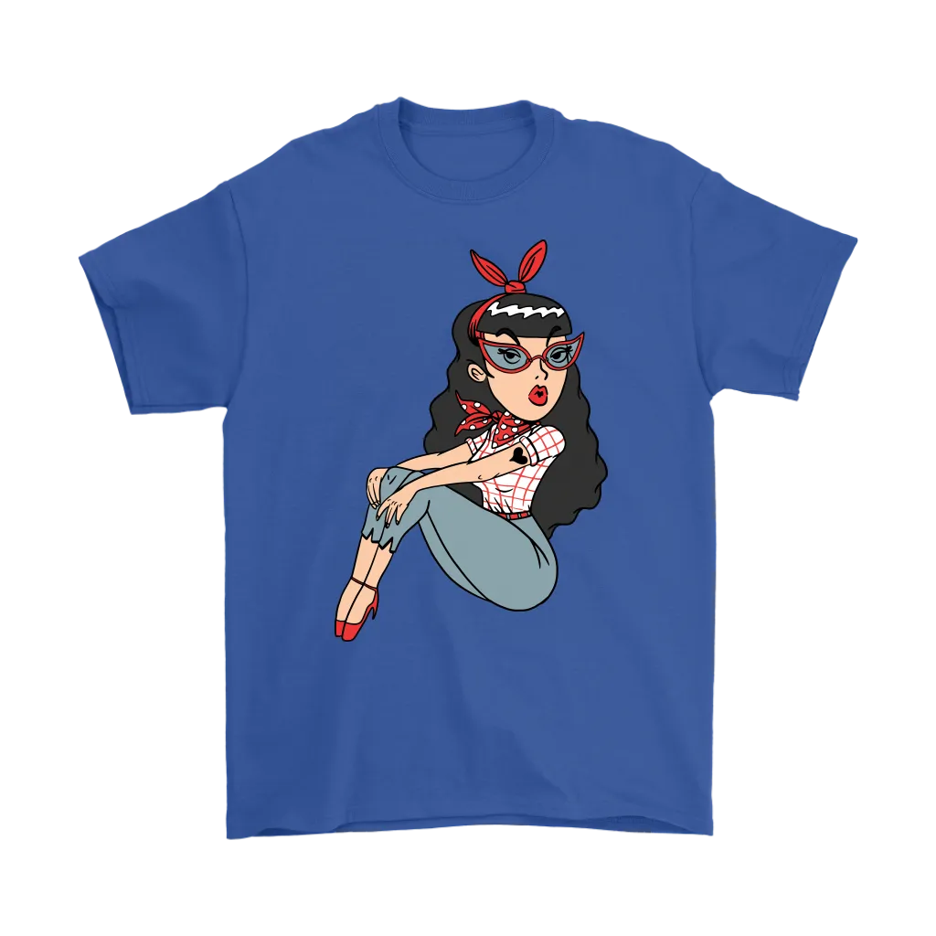Rockabilly Girl T-shirt, Rockabilly Gift, Rockabilly Girl Shirt, Cute Girl T-shirt, Rockabilly Music Fan Gift
