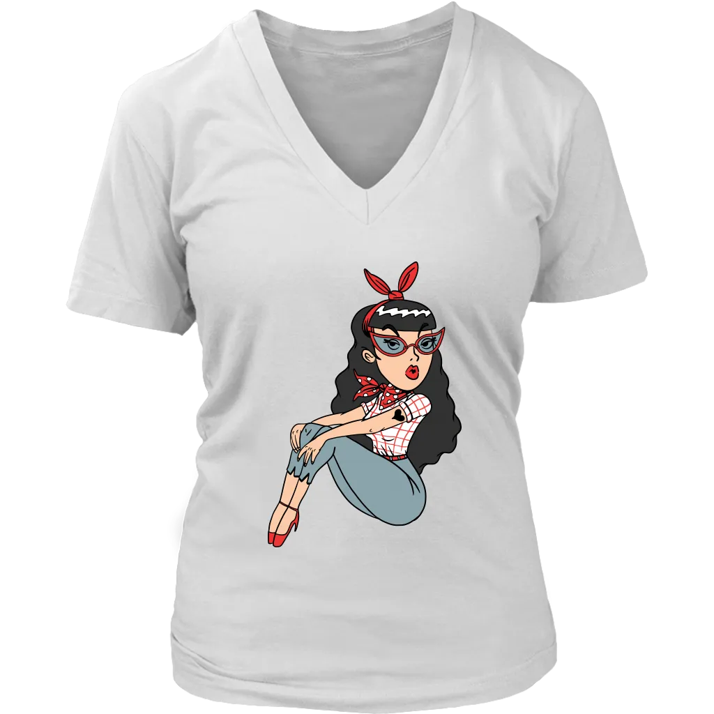 Rockabilly Girl T-shirt, Rockabilly Gift, Rockabilly Girl Shirt, Cute Girl T-shirt, Rockabilly Music Fan Gift
