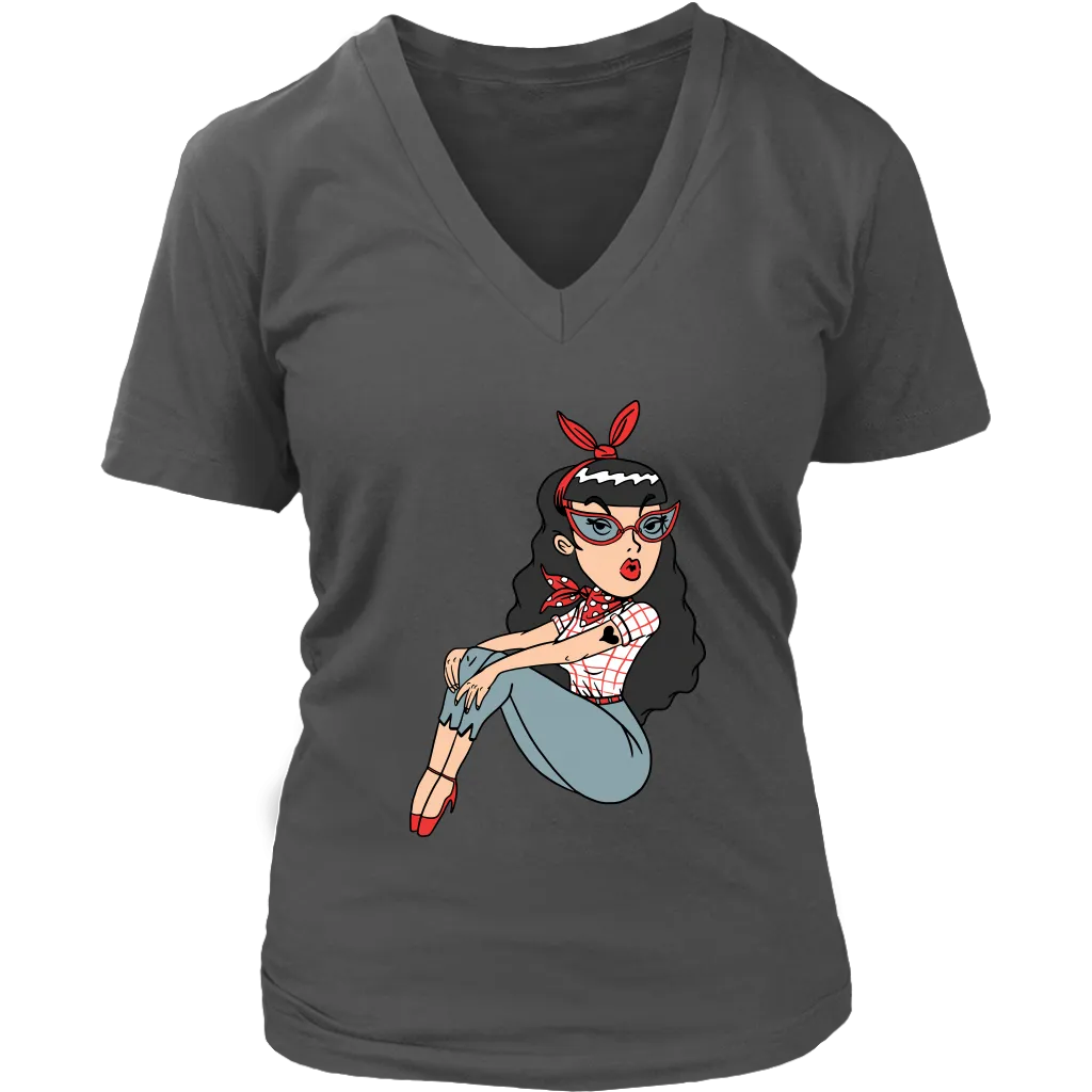 Rockabilly Girl T-shirt, Rockabilly Gift, Rockabilly Girl Shirt, Cute Girl T-shirt, Rockabilly Music Fan Gift