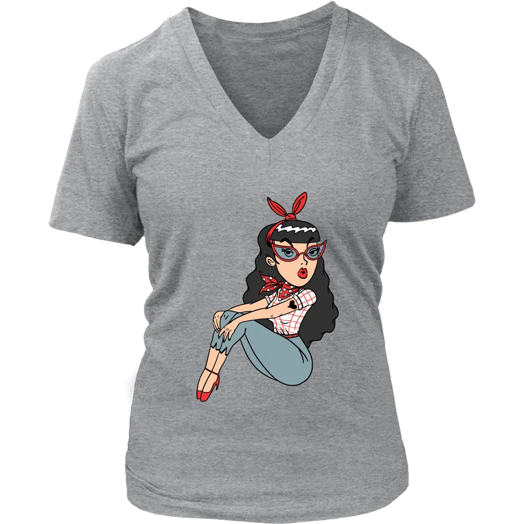 Rockabilly Girl T-shirt, Rockabilly Gift, Rockabilly Girl Shirt, Cute Girl T-shirt, Rockabilly Music Fan Gift