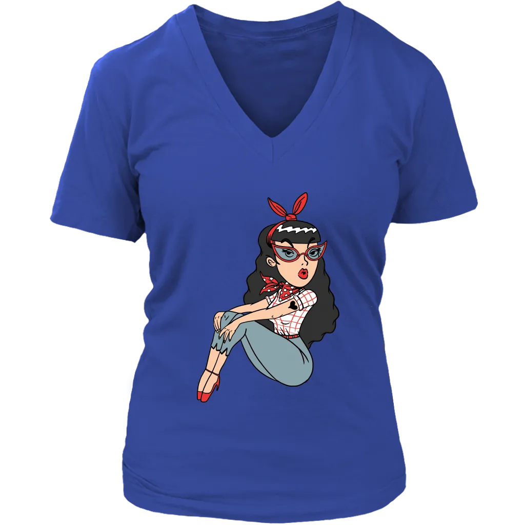 Rockabilly Girl T-shirt, Rockabilly Gift, Rockabilly Girl Shirt, Cute Girl T-shirt, Rockabilly Music Fan Gift