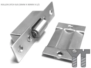 ROLLER CATCH SUS 20MM X 90MM X 1/2
