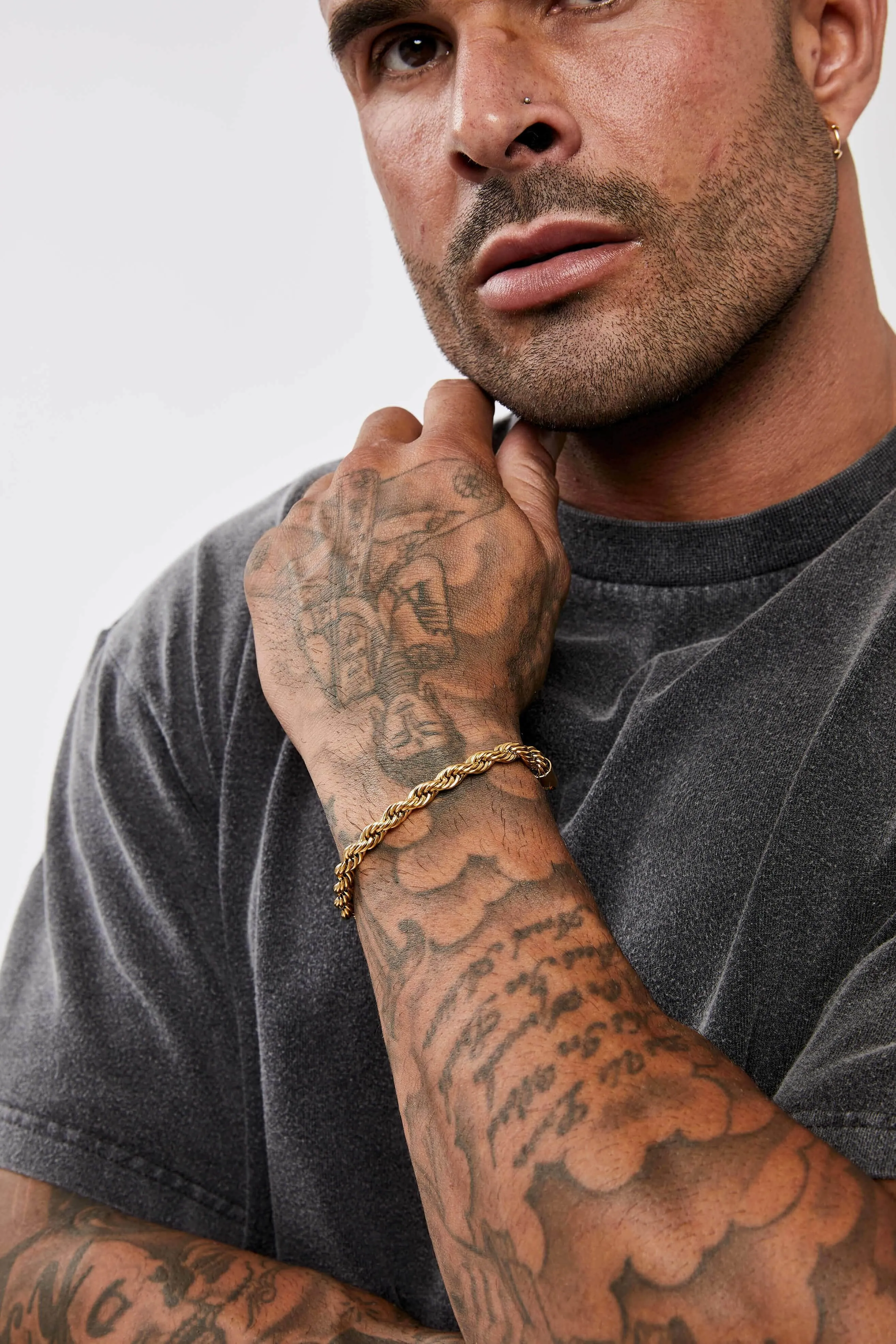 ROPE CHAIN BRACELET 8MM - GOLD