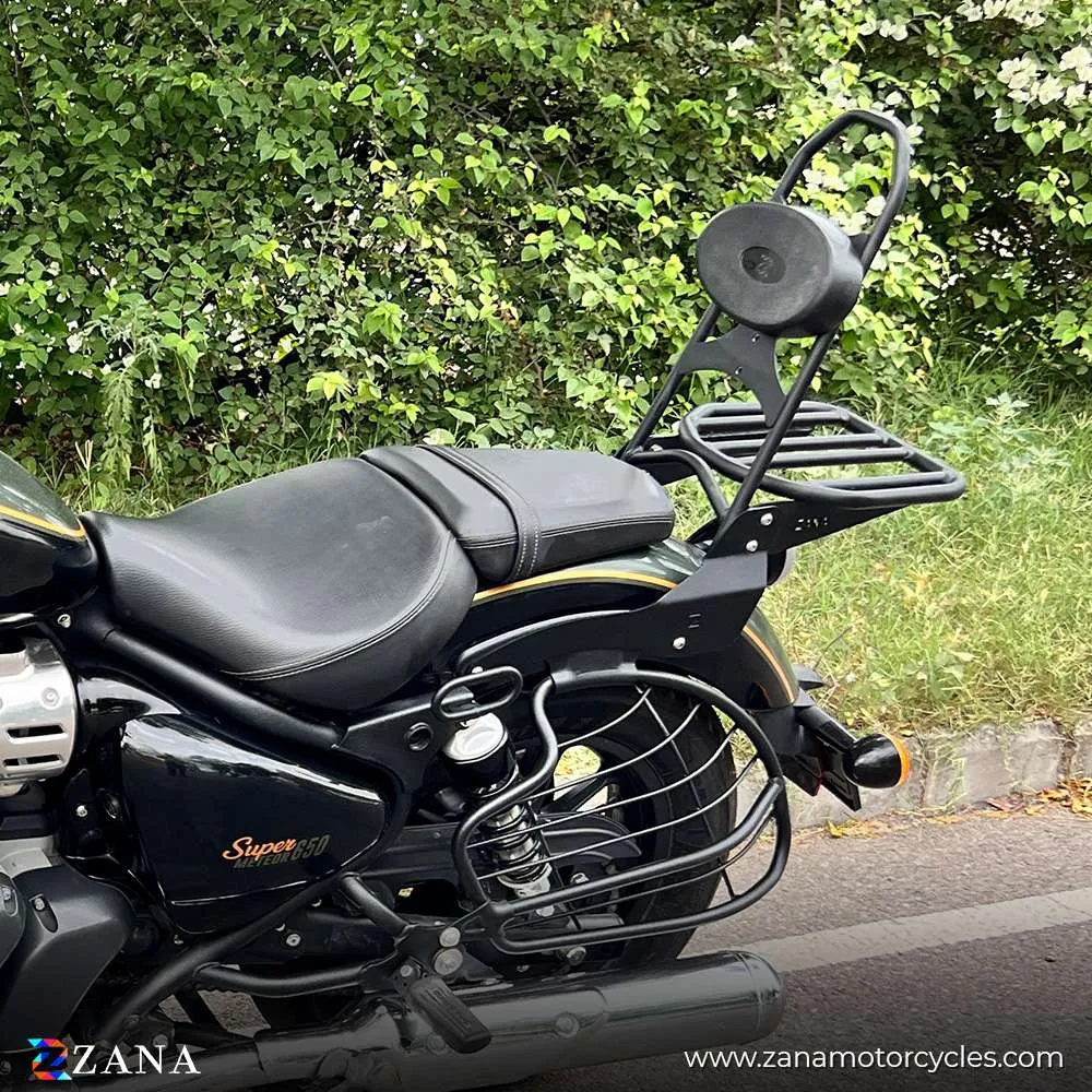 Royal Enfield Super Meteor 650 Zana Back Carrier with adjustable pillion back rest
