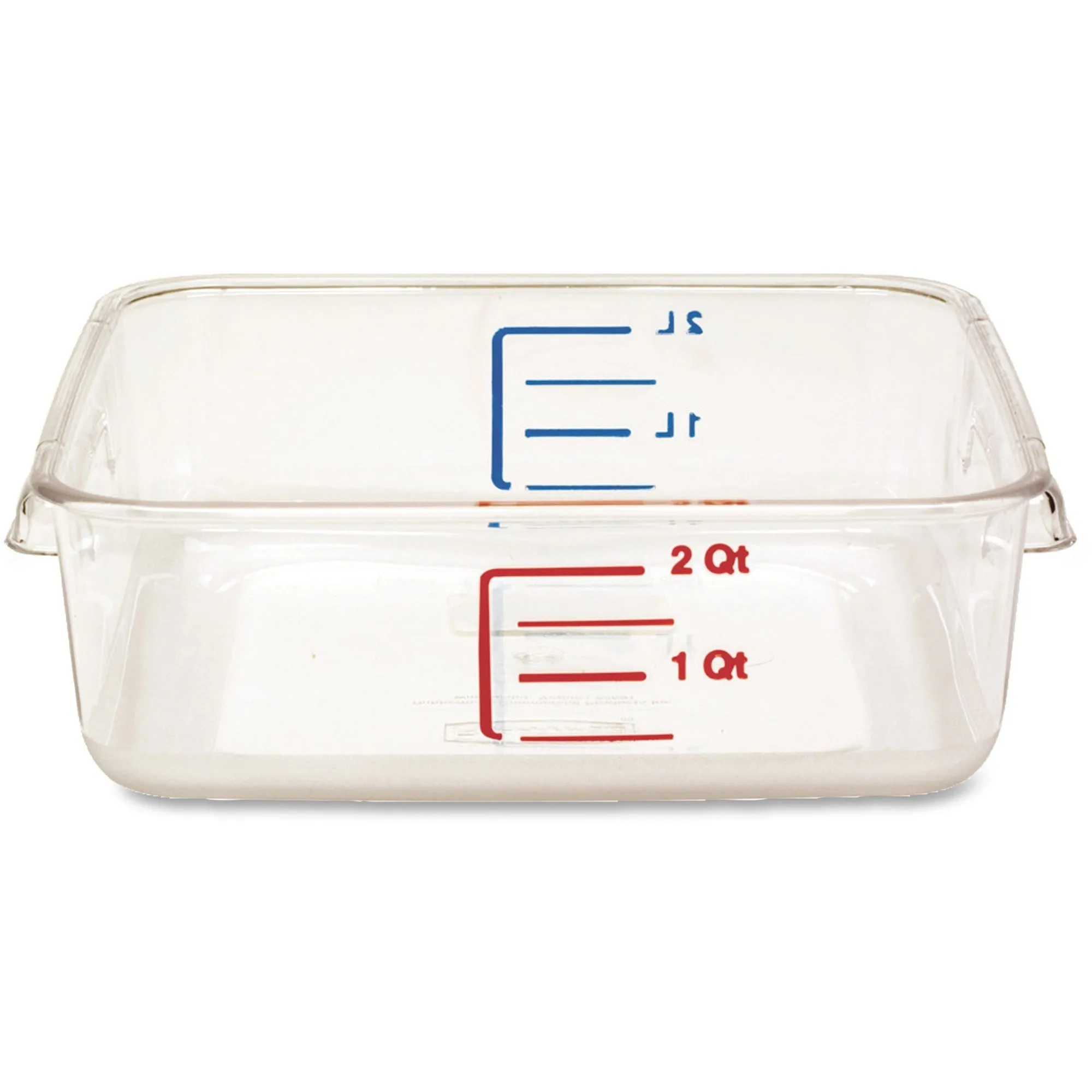 Rubbermaid Storage Container, Square, 8.8"x2-7/10" , 2 Quart, 12/CT, CL
