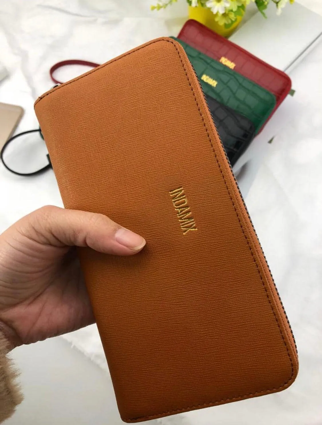 Saffiano Leather Wristlet (3 Colors)