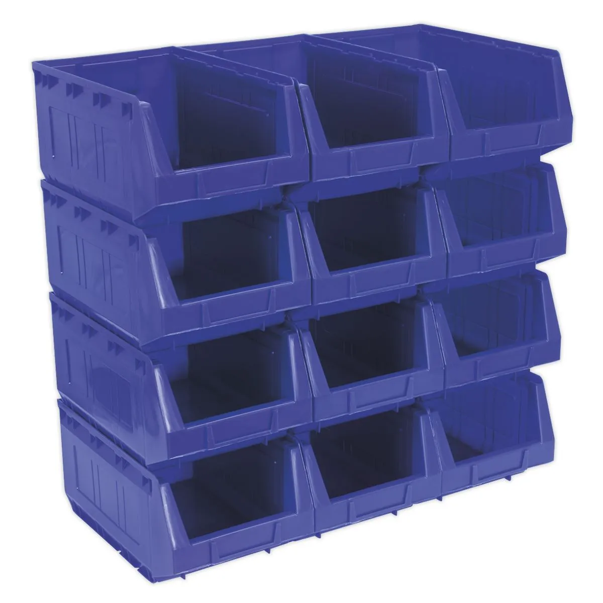 Sealey Plastic Storage Bin 210 x 355 x 165mm - Blue Pack of 12