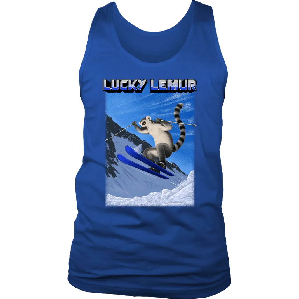 Skiing T-shirt, Funny Skiing T-shirt, Shirt for Skier, Lucky Lemur T-shirt, Gift for Skier