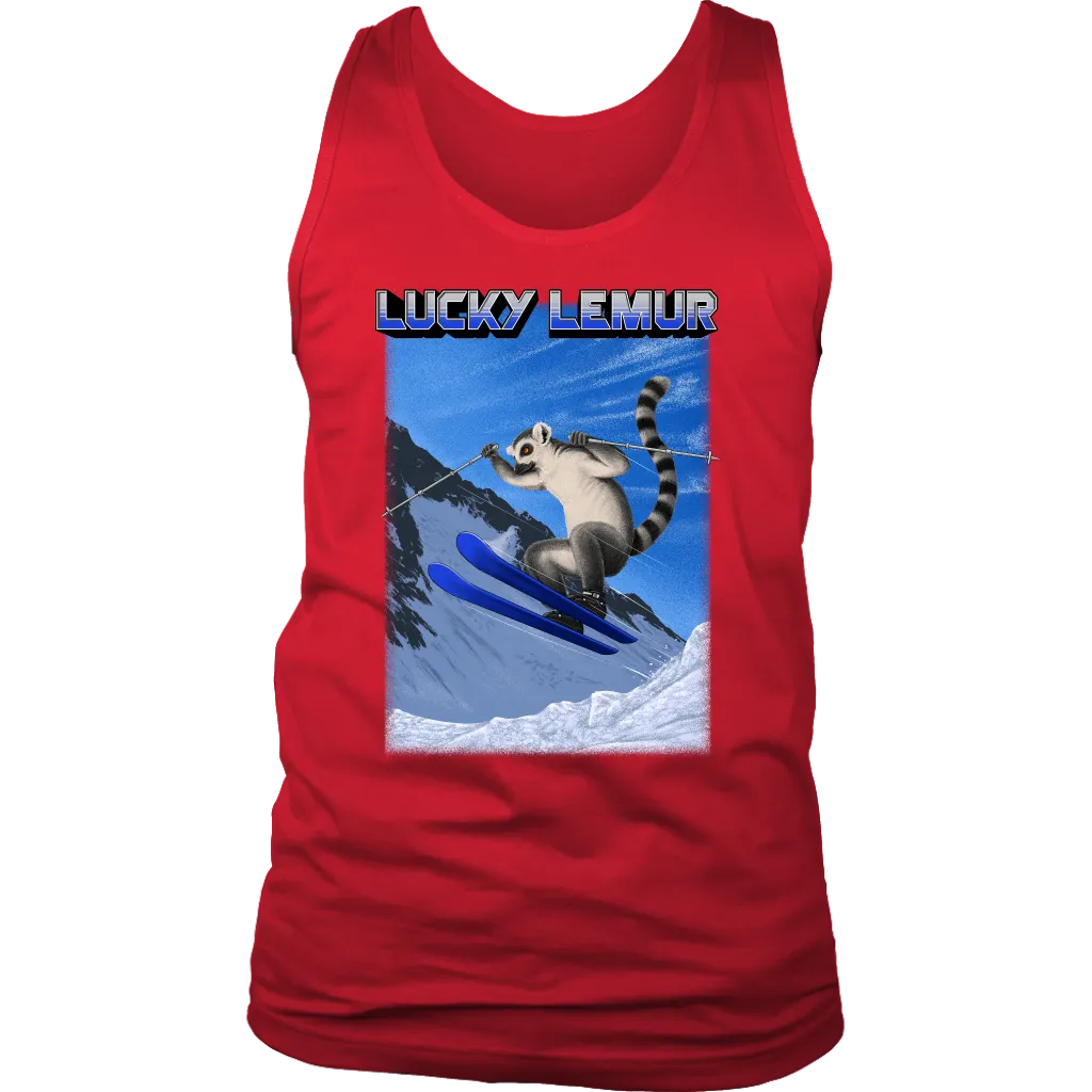 Skiing T-shirt, Funny Skiing T-shirt, Shirt for Skier, Lucky Lemur T-shirt, Gift for Skier