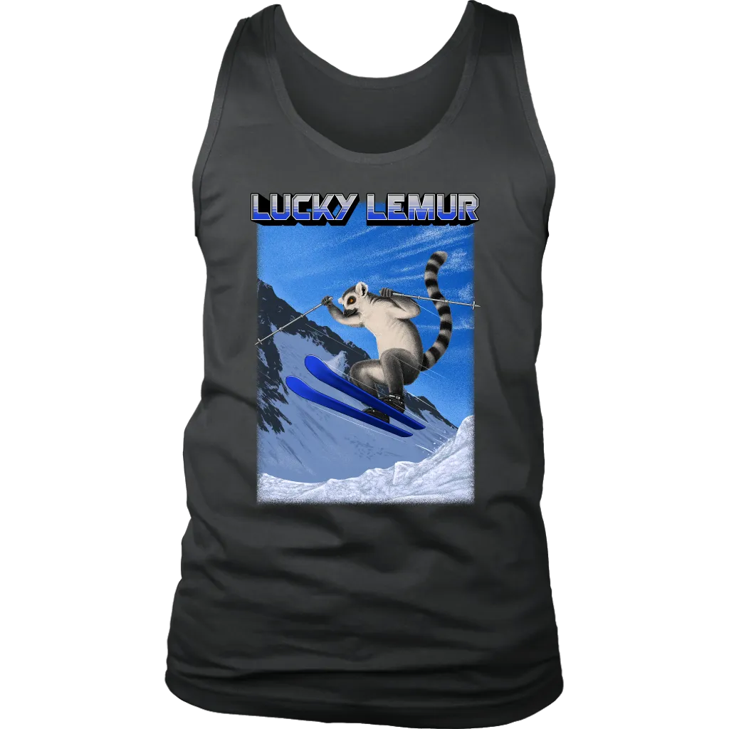 Skiing T-shirt, Funny Skiing T-shirt, Shirt for Skier, Lucky Lemur T-shirt, Gift for Skier