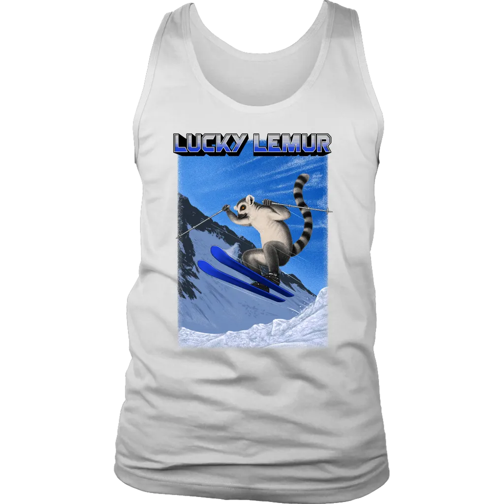Skiing T-shirt, Funny Skiing T-shirt, Shirt for Skier, Lucky Lemur T-shirt, Gift for Skier