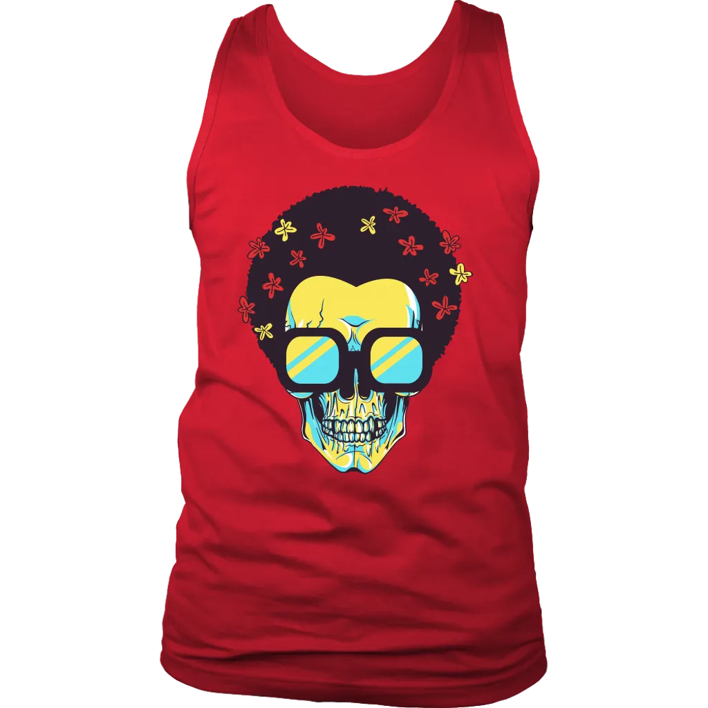 Skull T-shirt, Flowers and Sunglasses Skull Shirt, Hippie Skull T-shirt, Skull Shirt