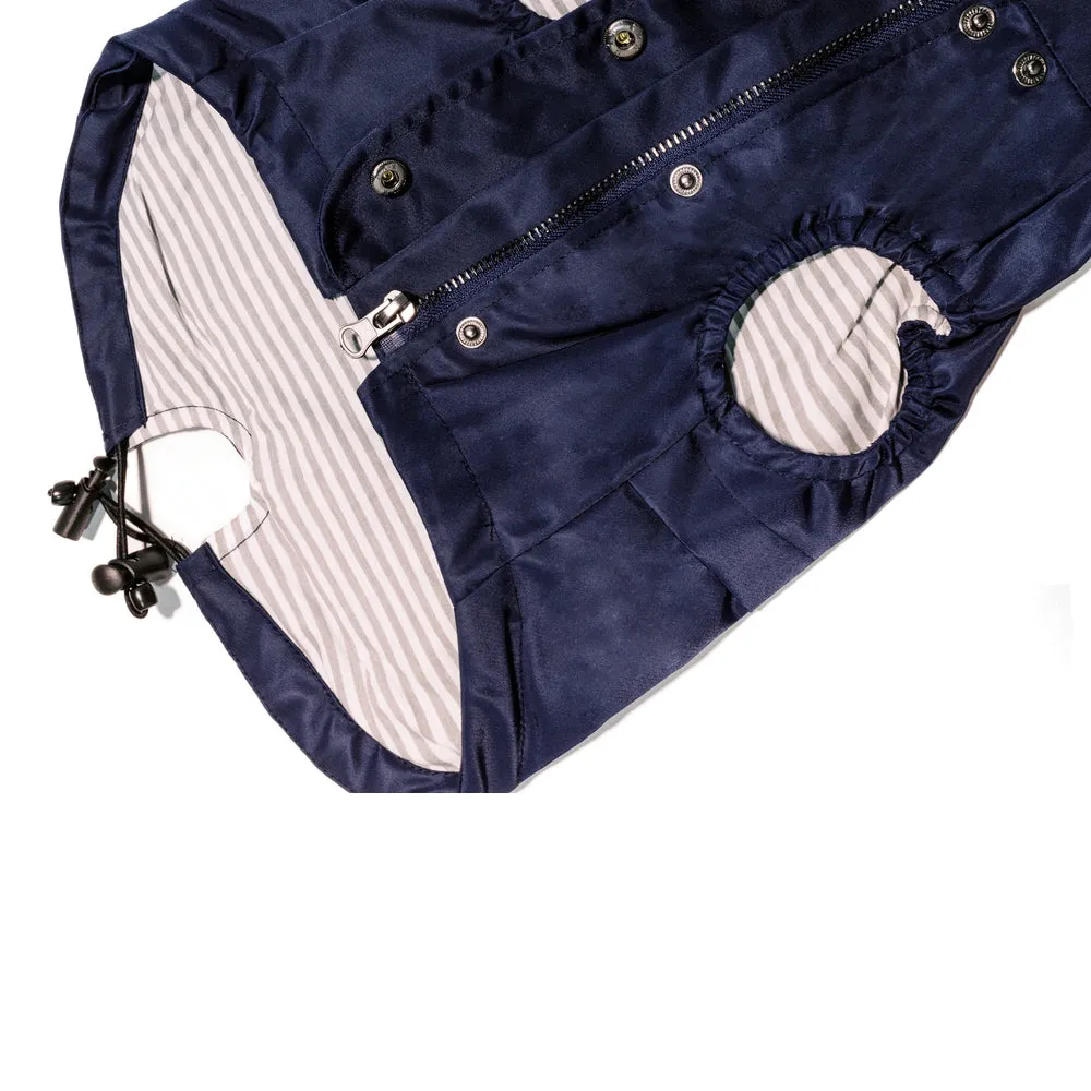 Sleeveless Dog Raincoat in Navy