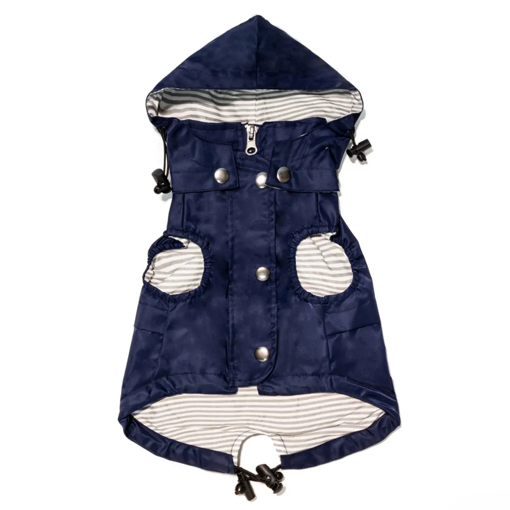 Sleeveless Dog Raincoat in Navy